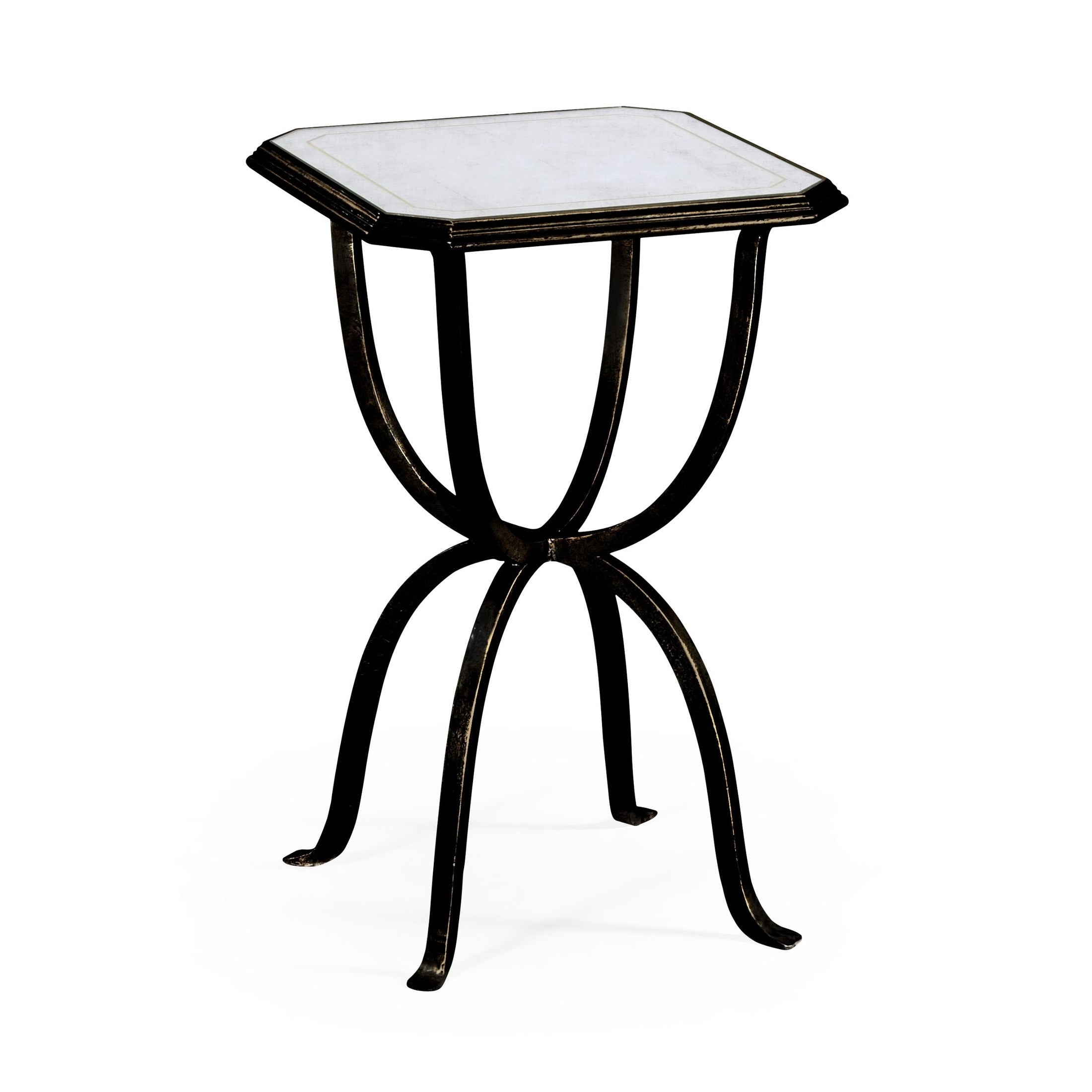 Jonathan Charles Octagonal Side Table Horseshoe - Bronze