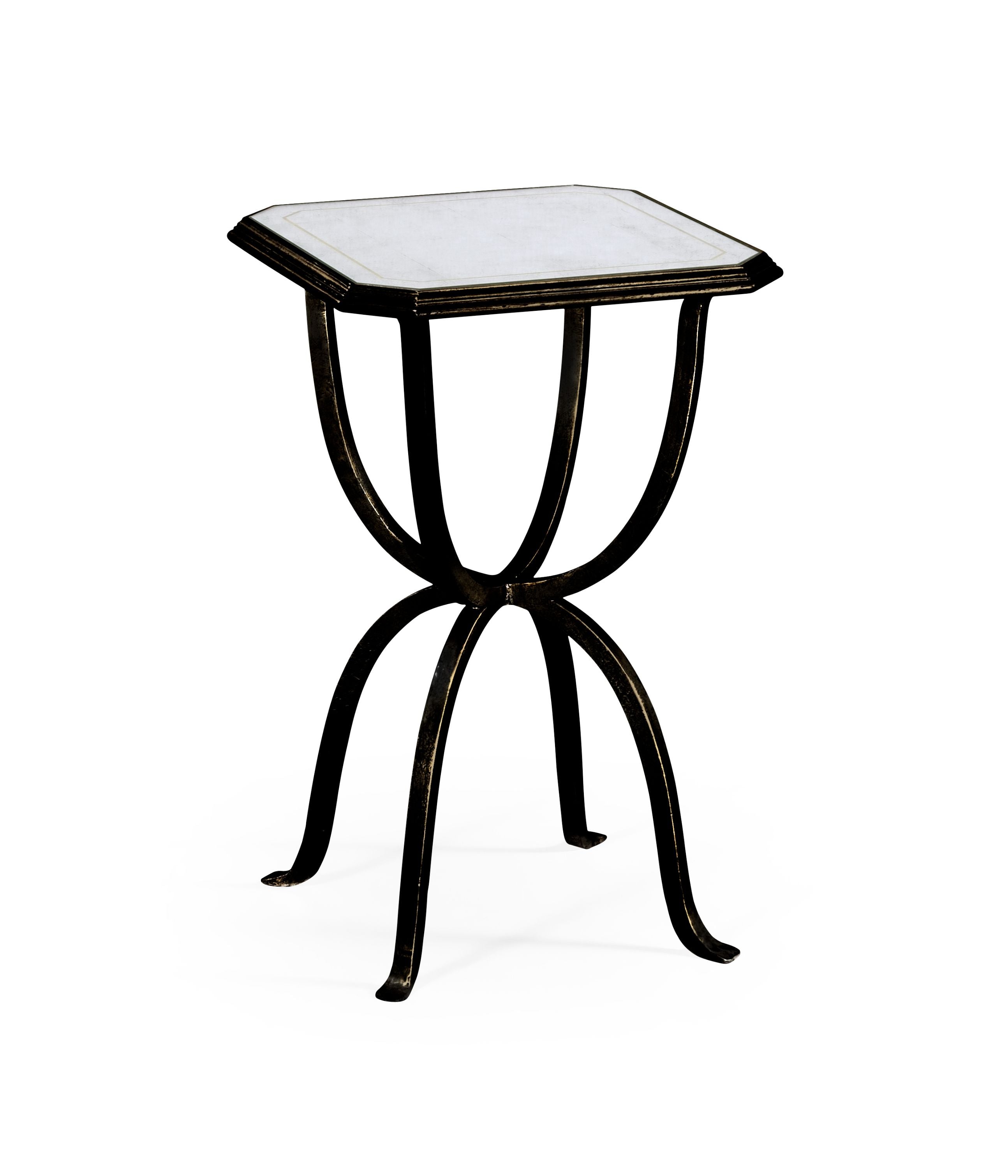 Jonathan Charles Octagonal Side Table Horseshoe - Bronze