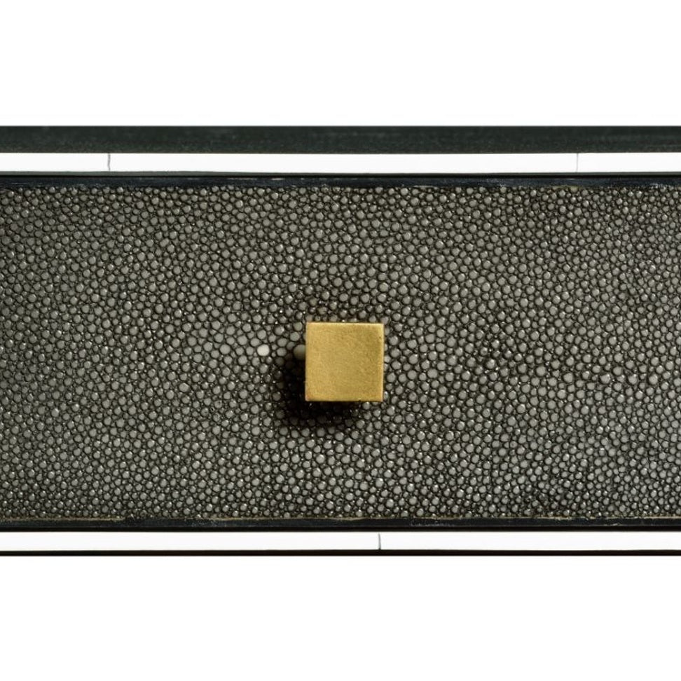 Jonathan Charles Coffee Table 1930s in Anthracite Shagreen - Gilded