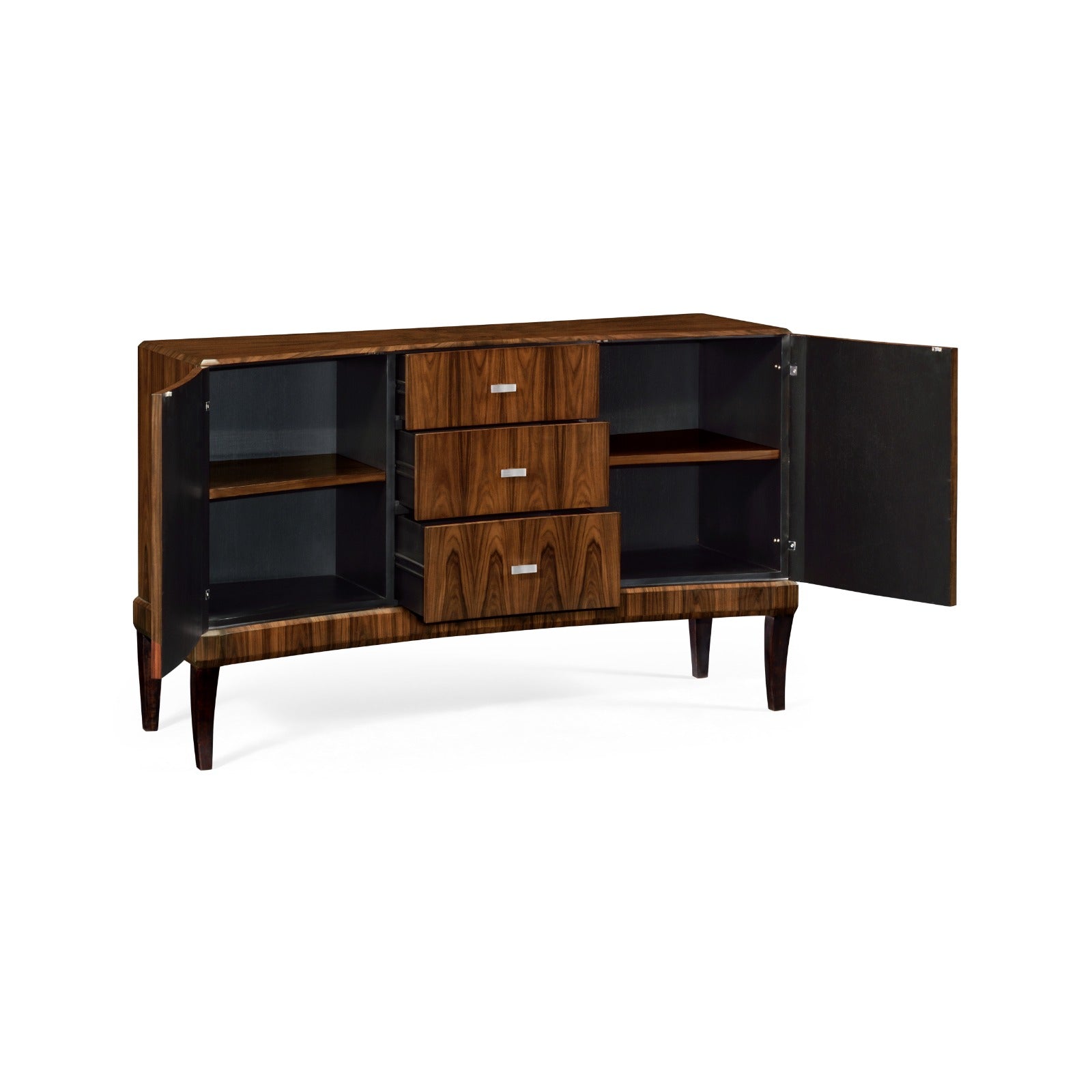 Jonathan Charles Art Deco High Lustre Curved Sideboard