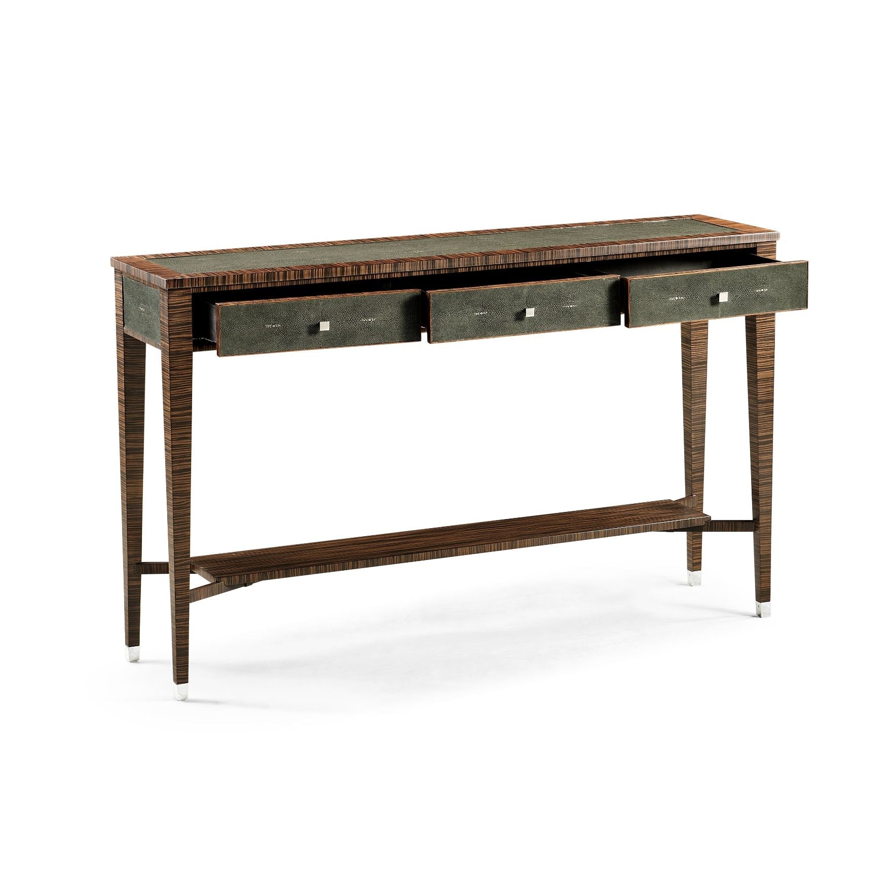 Jonathan Charles Shagreen Console Table with Drawers