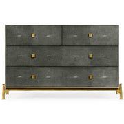 Jonathan Charles 1930s Chest of Drawers in Gilded Anthracite Shagreen - Large