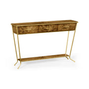 Jonathan Charles Argentinian Walnut Veneered Tapering Console Table