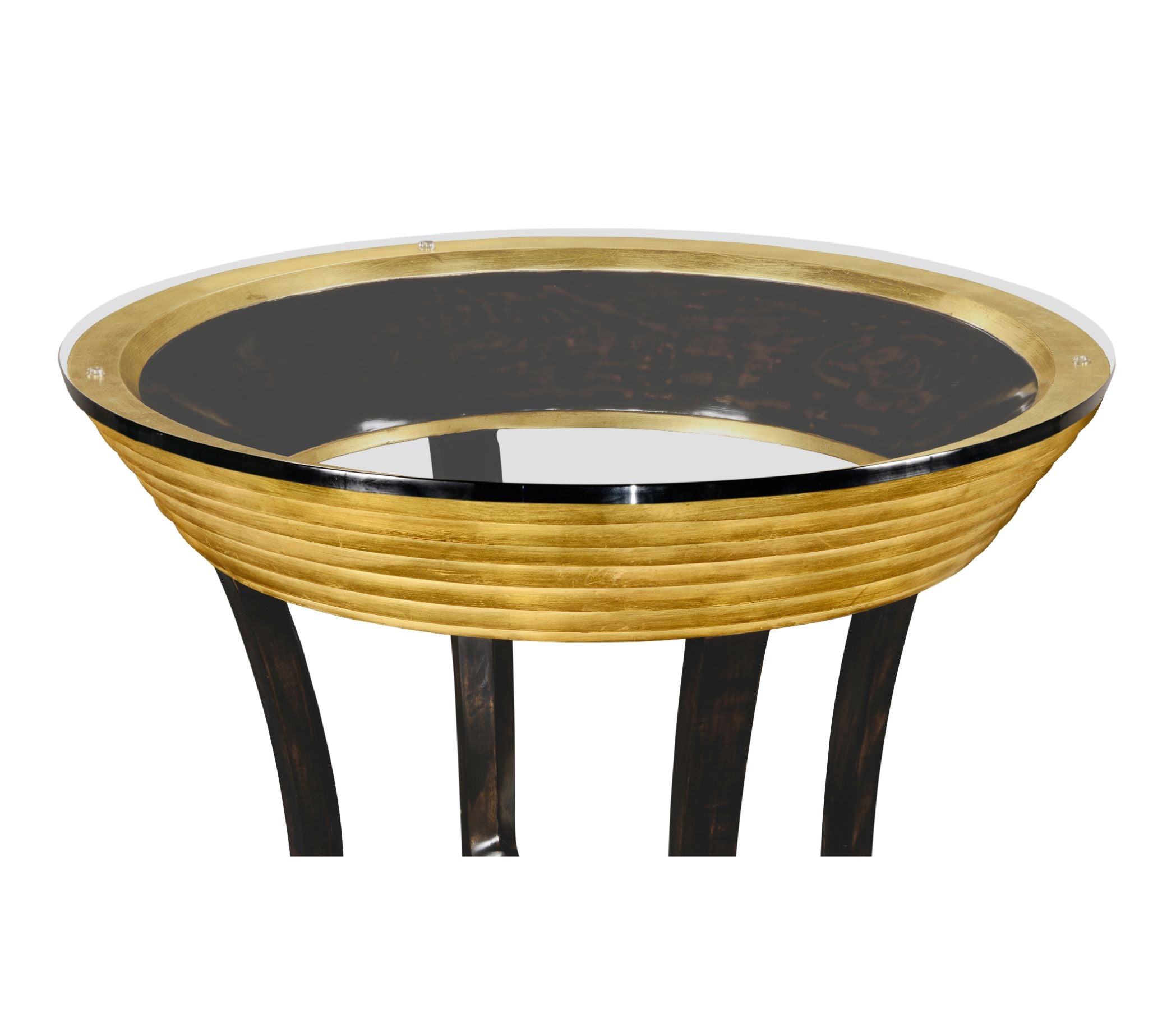 Jonathan Charles Round Side Table Modernist Stepped