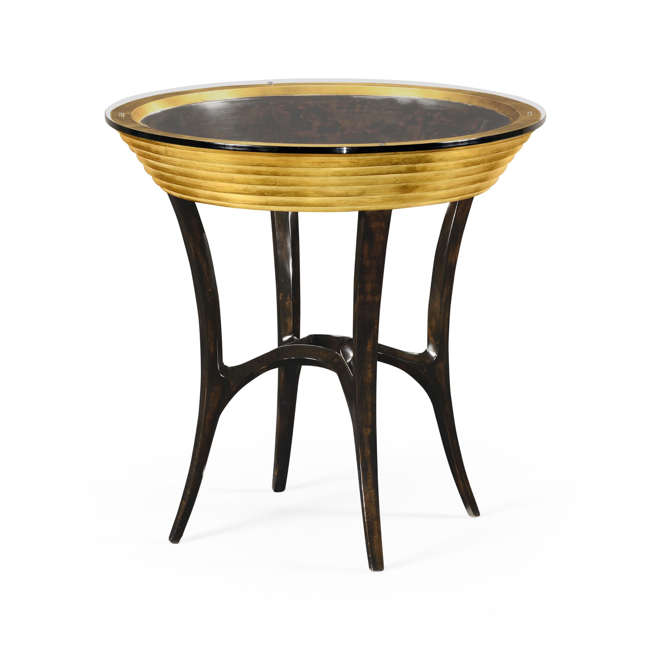 Jonathan Charles Round Side Table Modernist Stepped