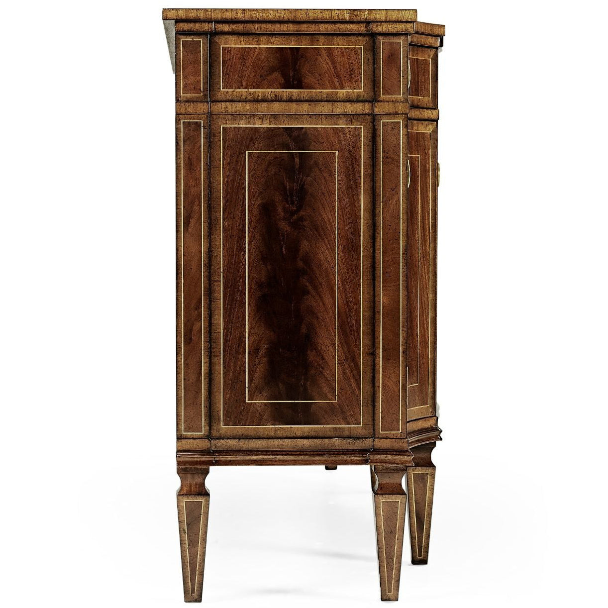Jonathan Charles Buckingham Serpentine Mahogany Sideboard