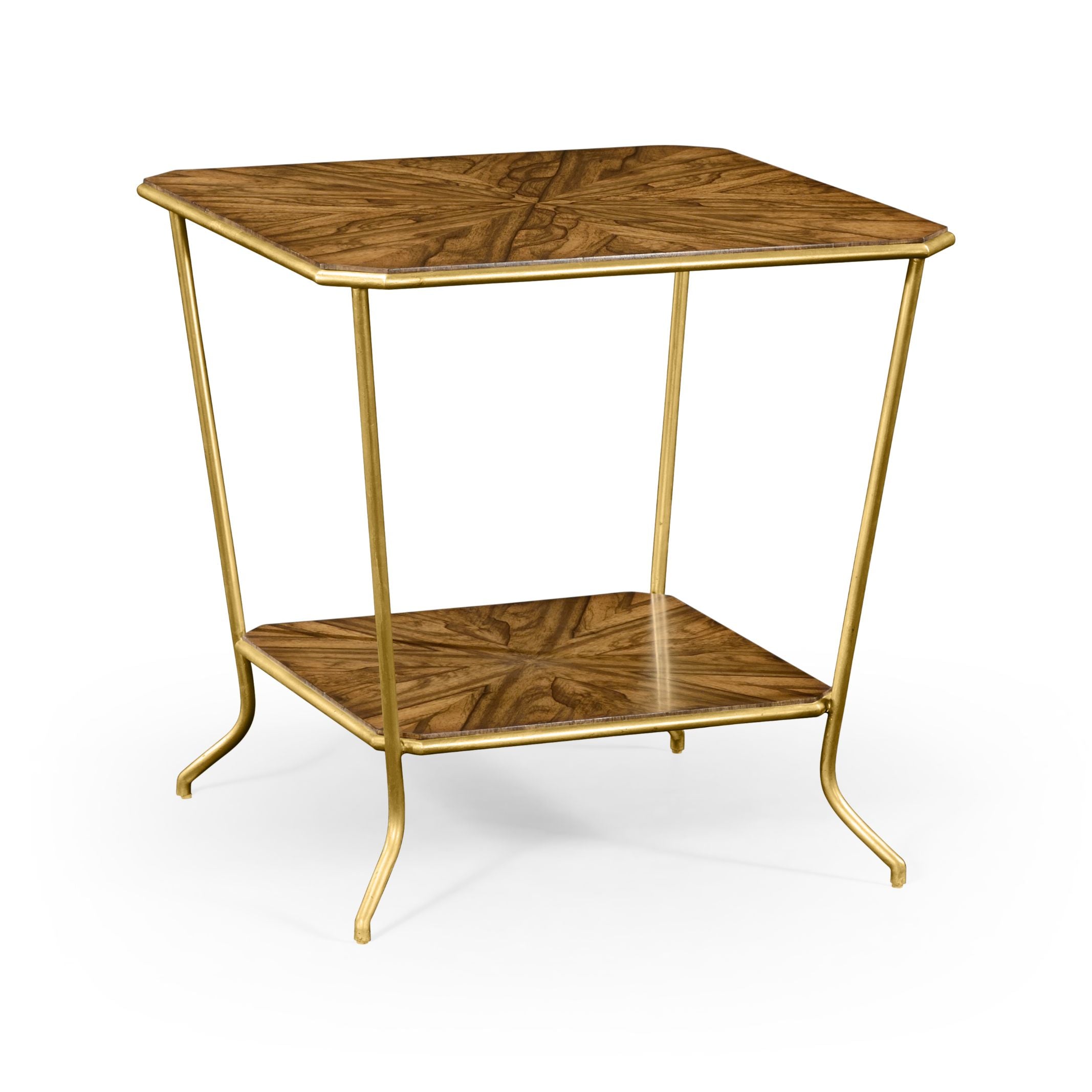 Jonathan Charles Argentinian Walnut Veneered Square Side Table