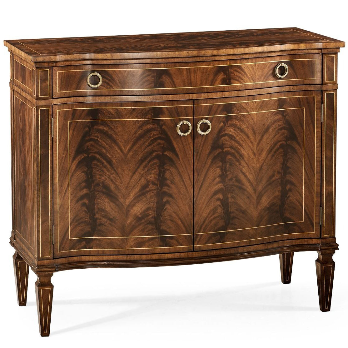 Jonathan Charles Bowfront Mahogany Cabinet