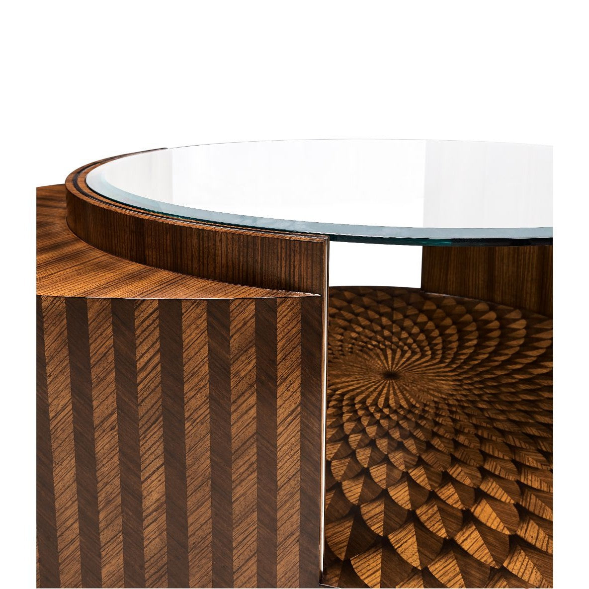 Jonathan Charles Feather Inlay Coffee Table