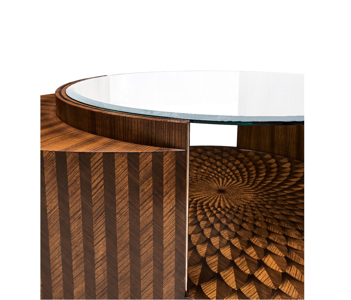 Jonathan Charles Feather Inlay Coffee Table