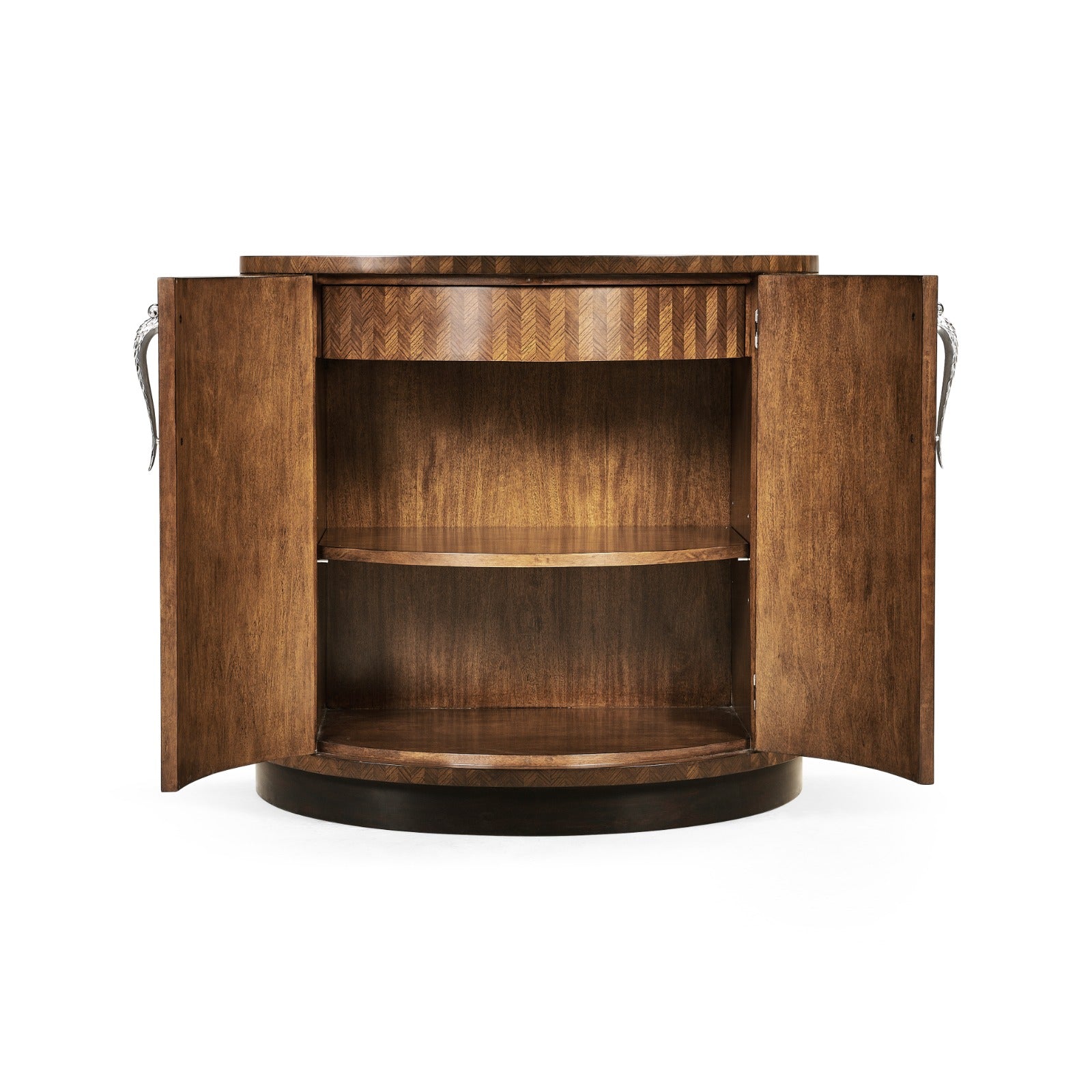 Jonathan Charles Feather Inlay Cocktail Cabinet