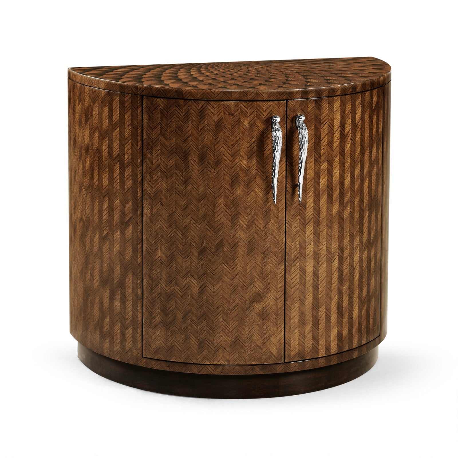 Jonathan Charles Feather Inlay Cocktail Cabinet