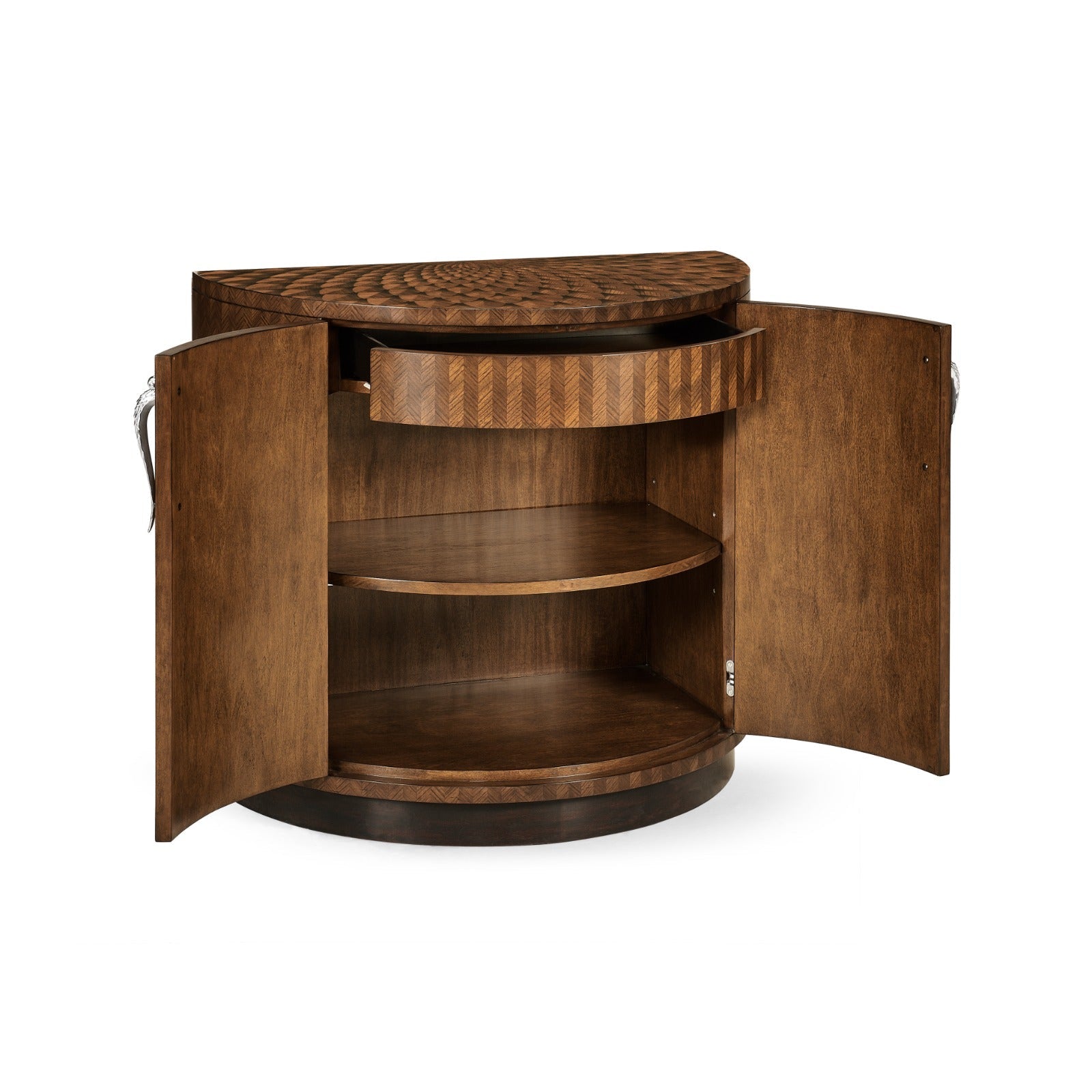 Jonathan Charles Feather Inlay Cocktail Cabinet