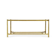 Jonathan Charles Coffee Table Contemporary with Glass Top - Gilded