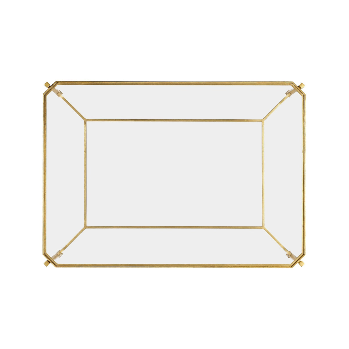 Jonathan Charles Coffee Table Contemporary with Glass Top - Gilded