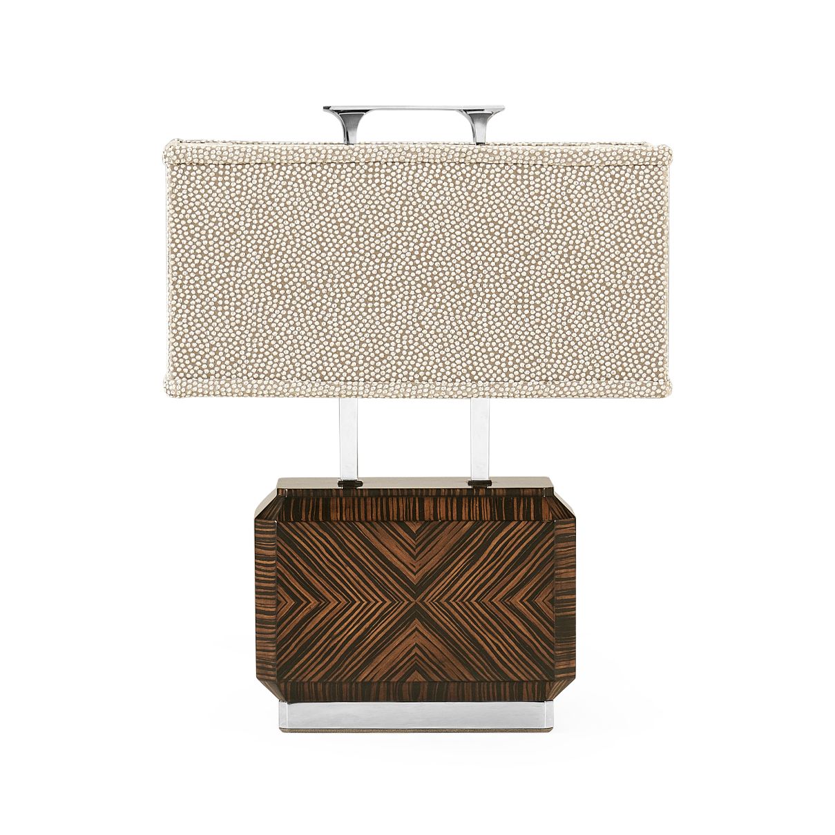Jonathan Charles Table Lamp Chinese Tea Caddy in Macassar Ebony