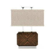Jonathan Charles Table Lamp Chinese Tea Caddy in Macassar Ebony