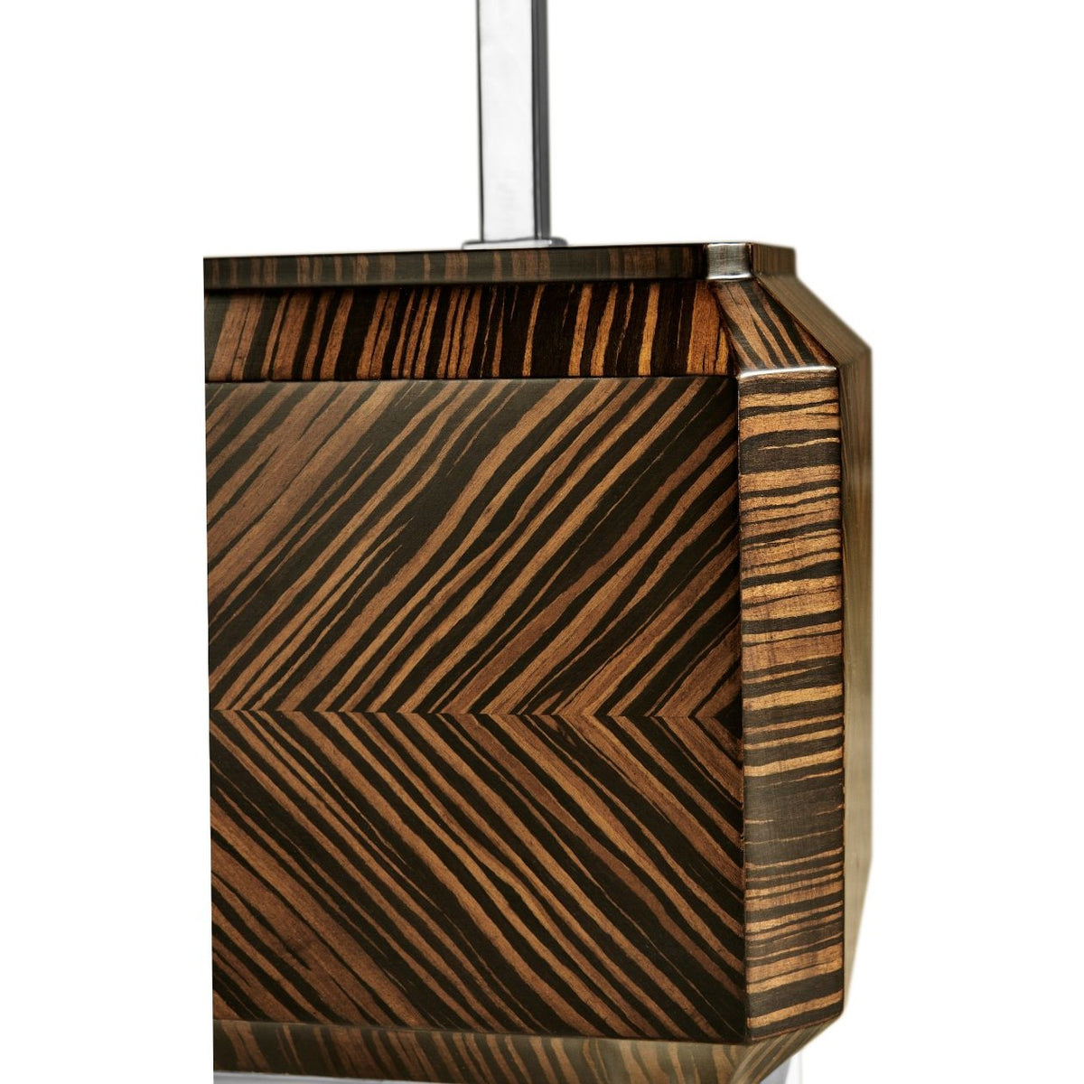Jonathan Charles Table Lamp Chinese Tea Caddy in Macassar Ebony