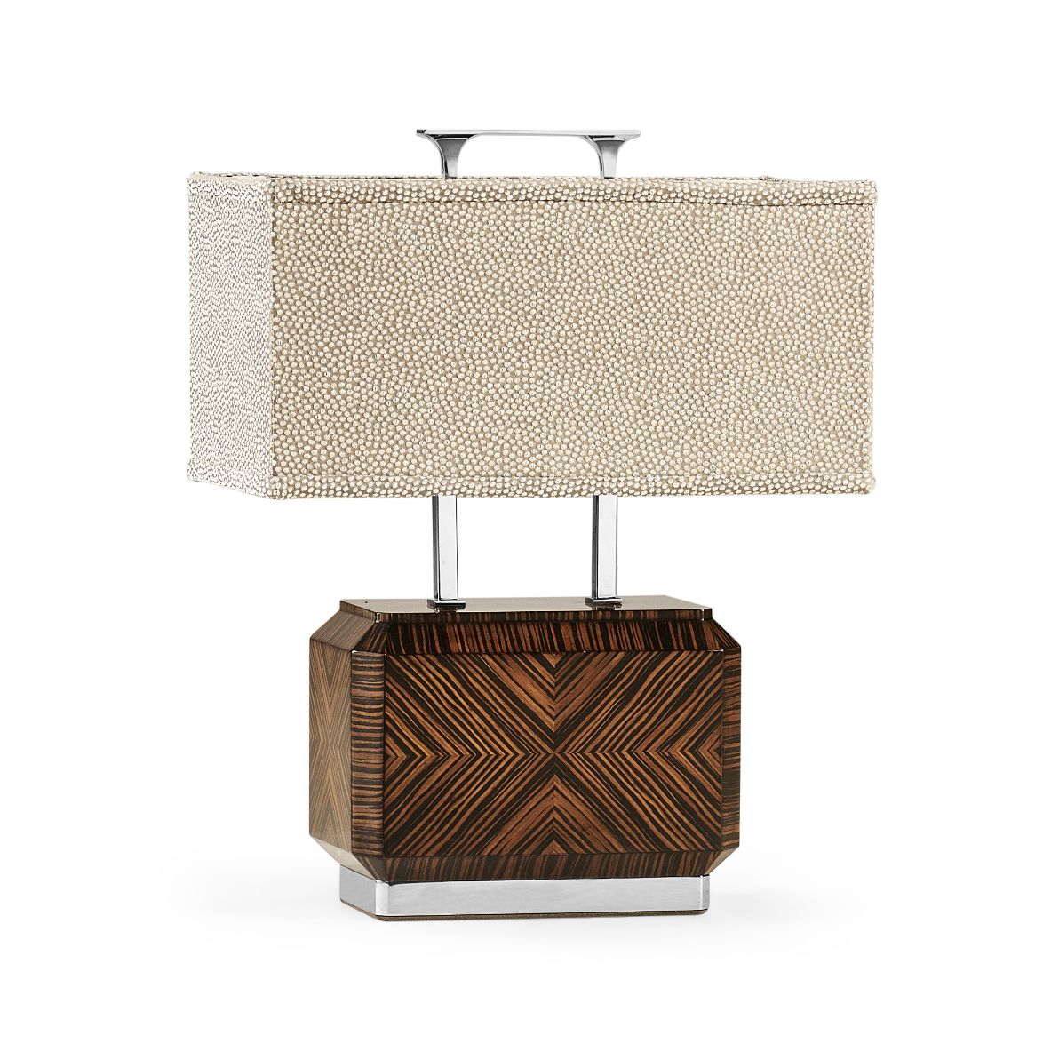 Jonathan Charles Table Lamp Chinese Tea Caddy in Macassar Ebony