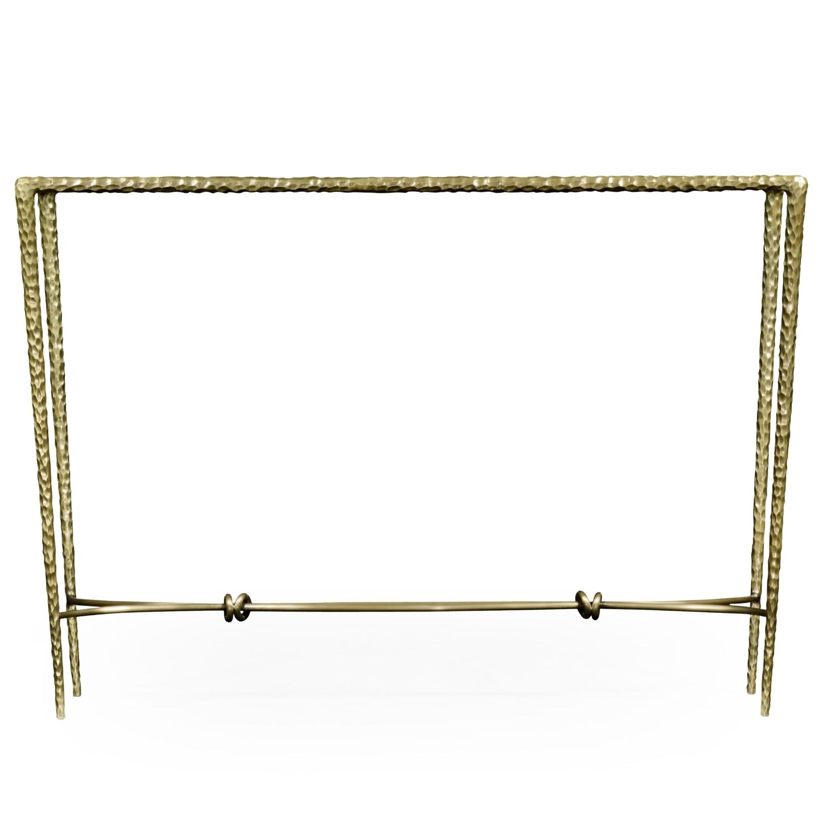 Jonathan Charles Hammered Console Table in Brass