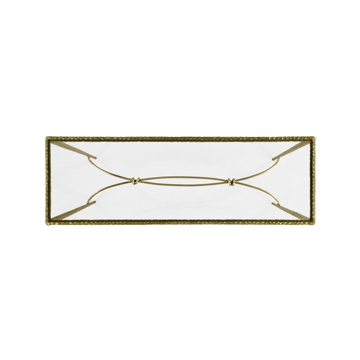 Jonathan Charles Hammered Console Table in Brass