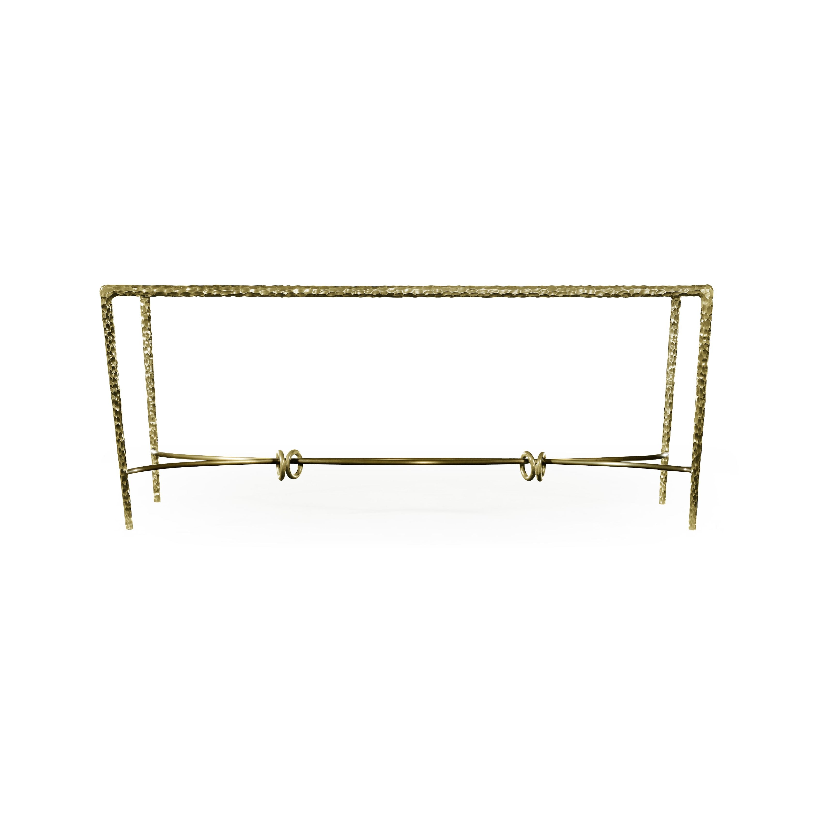 Jonathan Charles Coffee Table Hammered - Brass