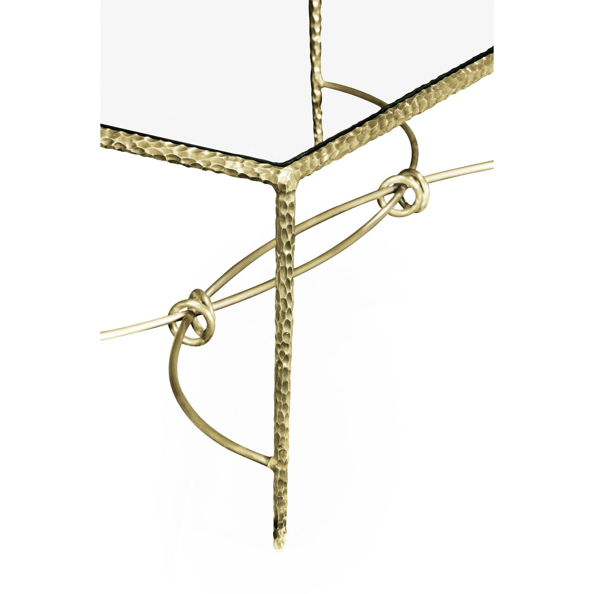 Jonathan Charles Coffee Table Hammered - Brass