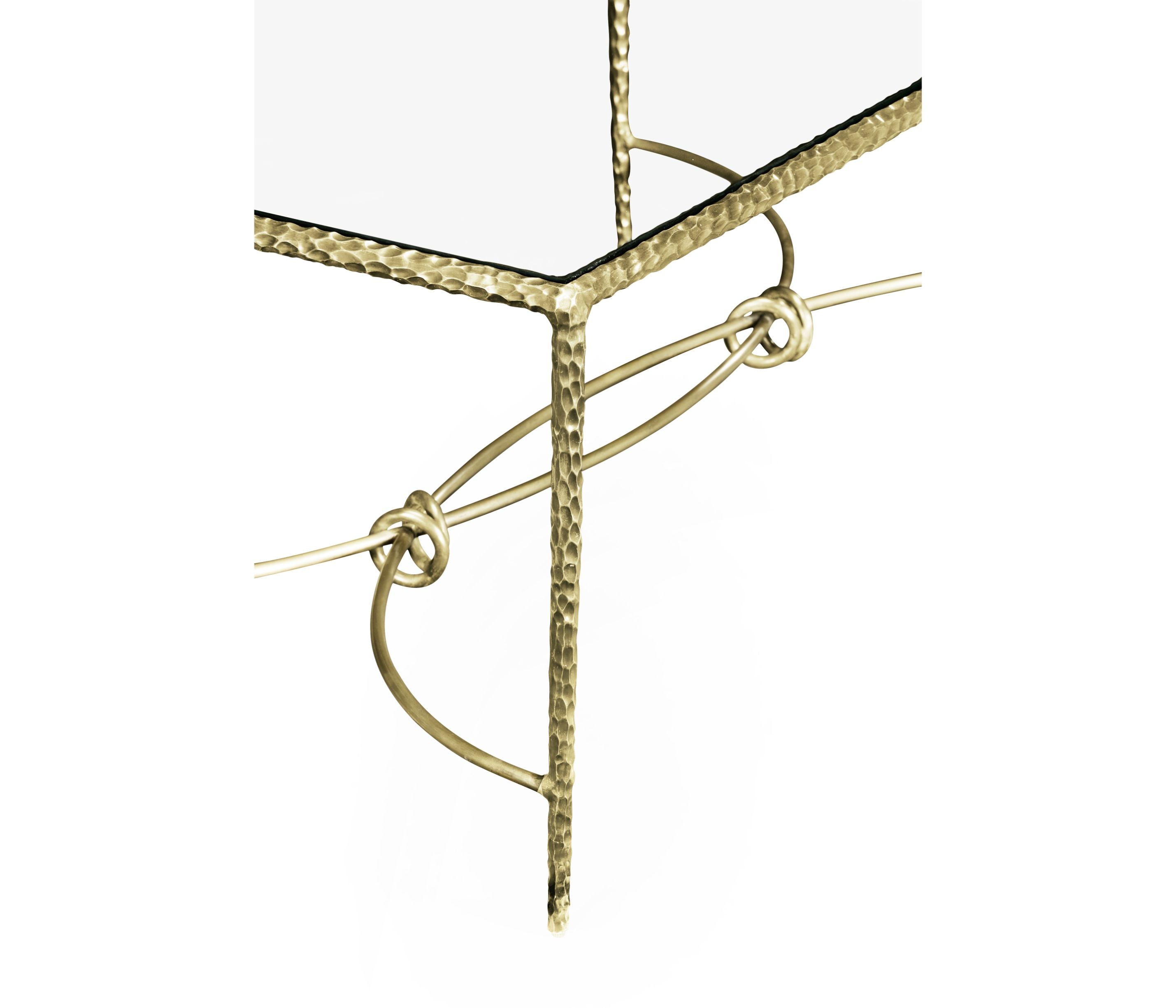 Jonathan Charles Coffee Table Hammered - Brass