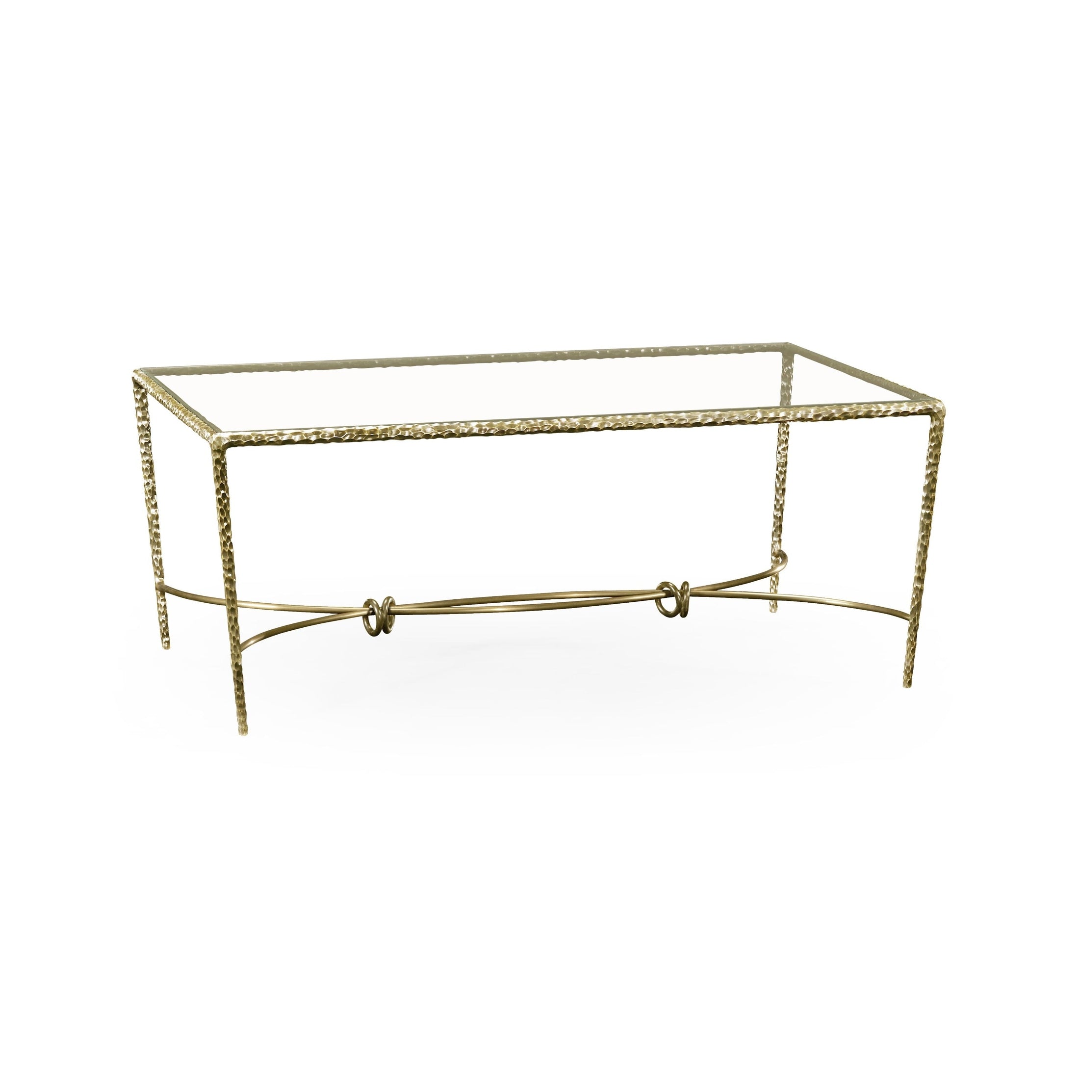 Jonathan Charles Coffee Table Hammered - Brass