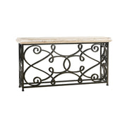 Jonathan Charles Large Console Table Wrought Iron - Limed