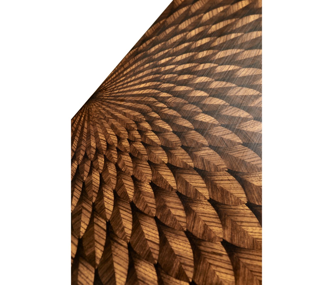 Jonathan Charles Feather Inlay Hand Carved Console Table