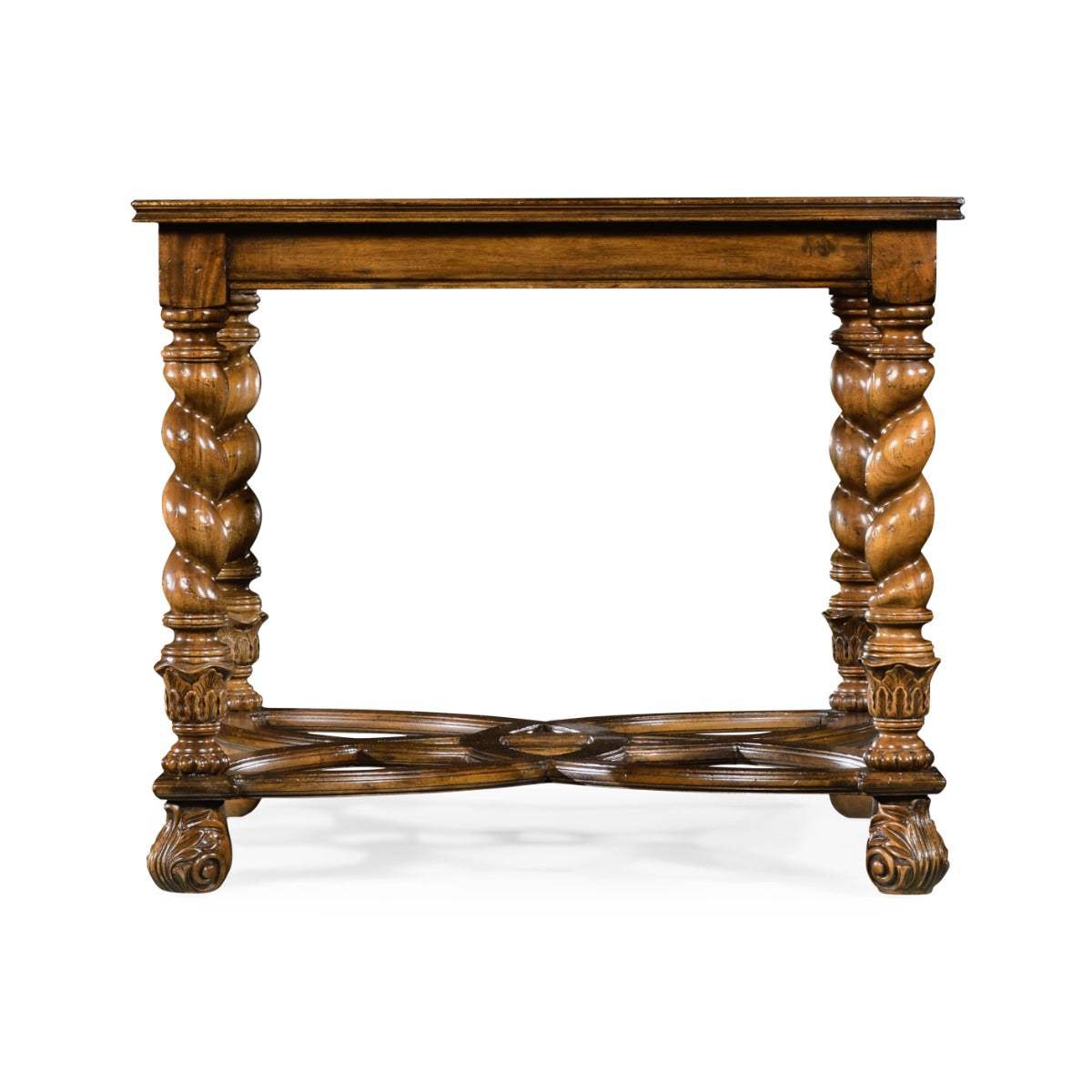 Jonathan Charles Square Side Table in Oyster Veneer with Eglomise Top – Small