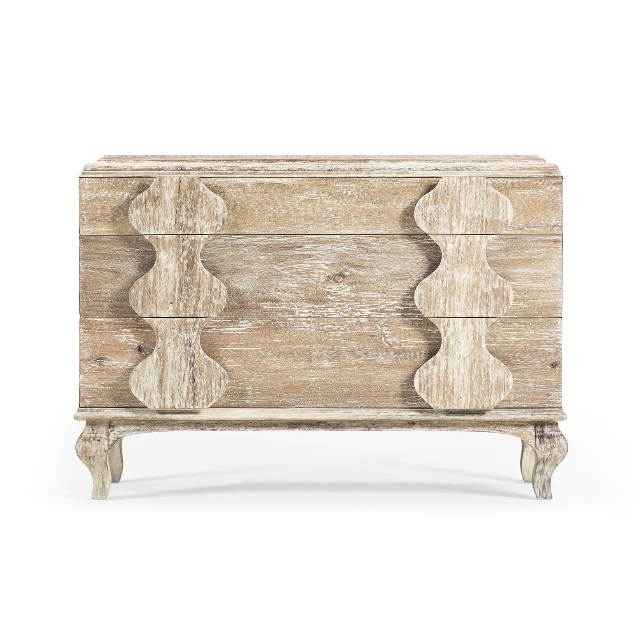 Jonathan Charles Chest of Drawers Eclectic with Marble Top - Limed Acacia