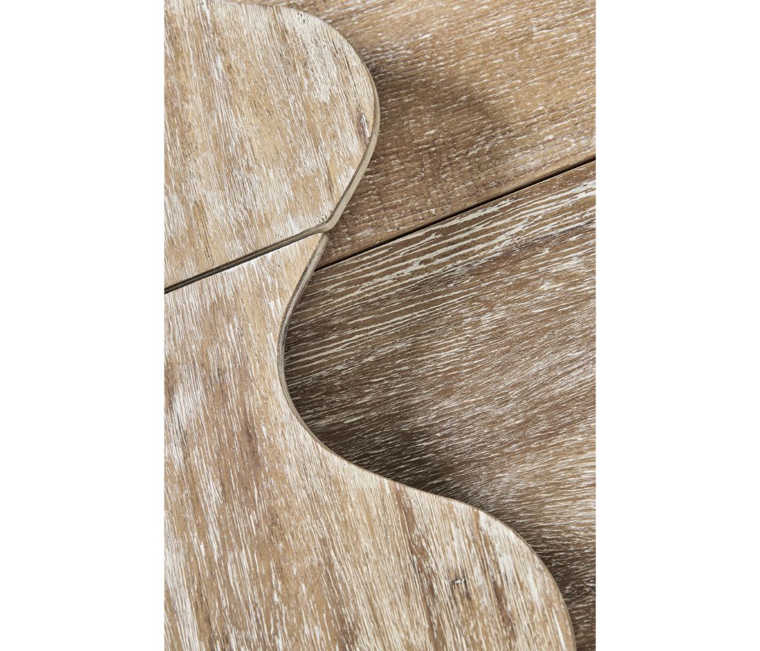Jonathan Charles Chest of Drawers Eclectic with Marble Top - Limed Acacia