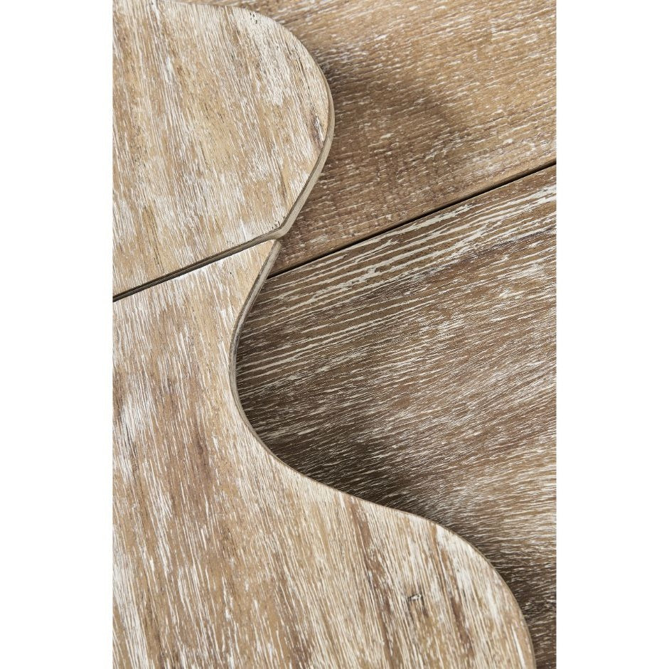 Jonathan Charles Chest of Drawers Eclectic with Marble Top - Limed Acacia