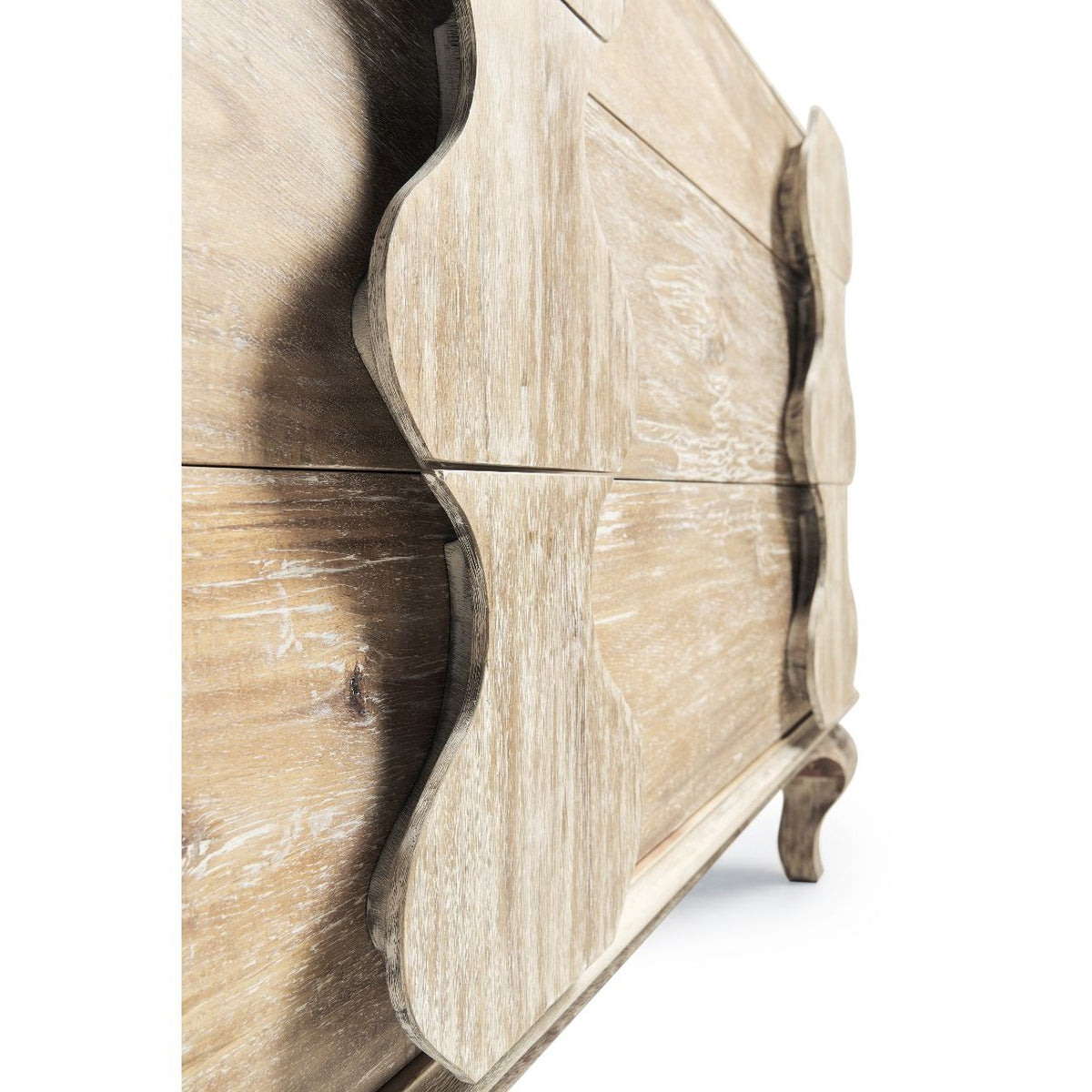 Jonathan Charles Chest of Drawers Eclectic with Marble Top - Limed Acacia
