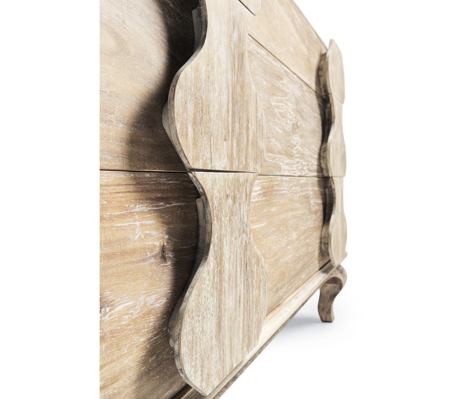 Jonathan Charles Chest of Drawers Eclectic with Marble Top - Limed Acacia