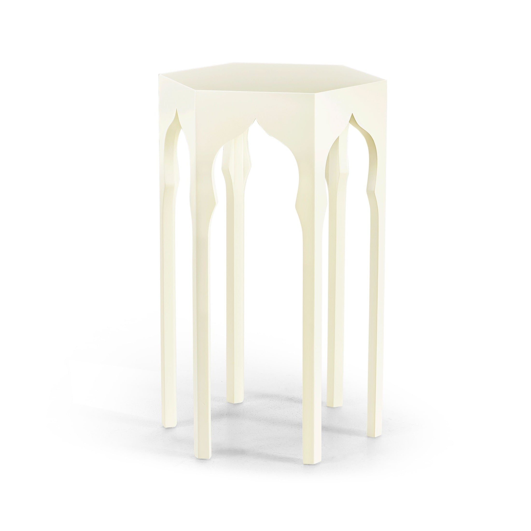 Jonathan Charles Hexagon Lamp Table (Snow White)