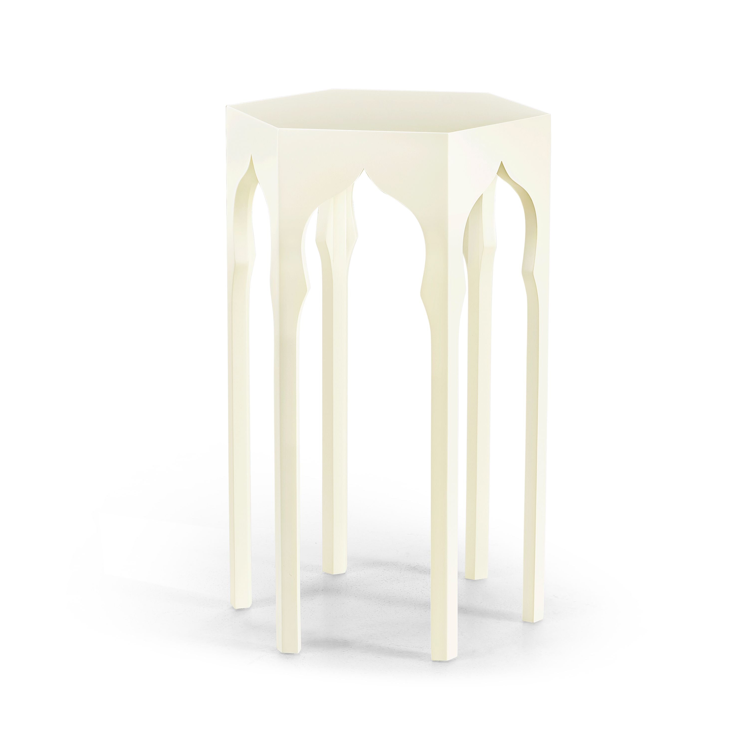 Jonathan Charles Hexagon Lamp Table (Snow White)