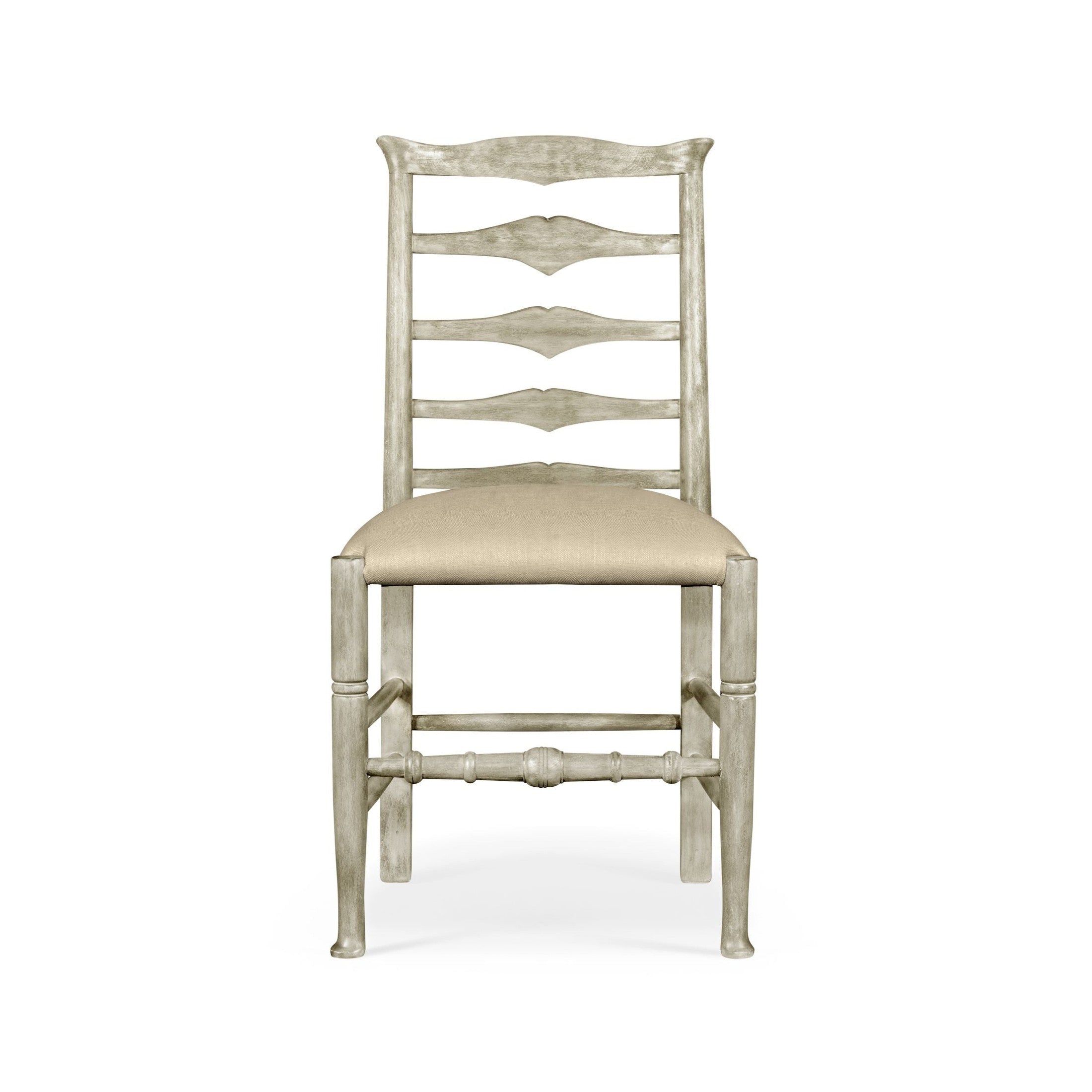 Jonathan Charles Casual Ladder Back Side Chair in Mazo - Rustic Grey