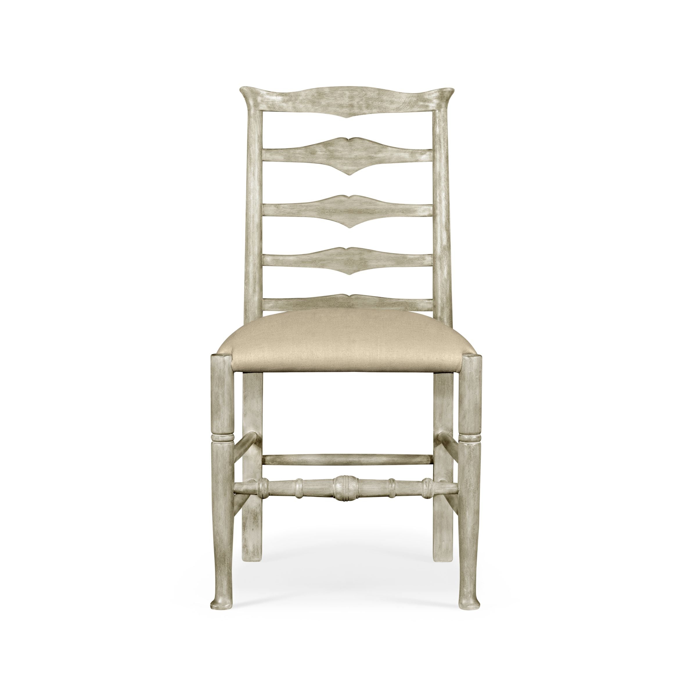 Jonathan Charles Casual Ladder Back Side Chair in Mazo - Rustic Grey
