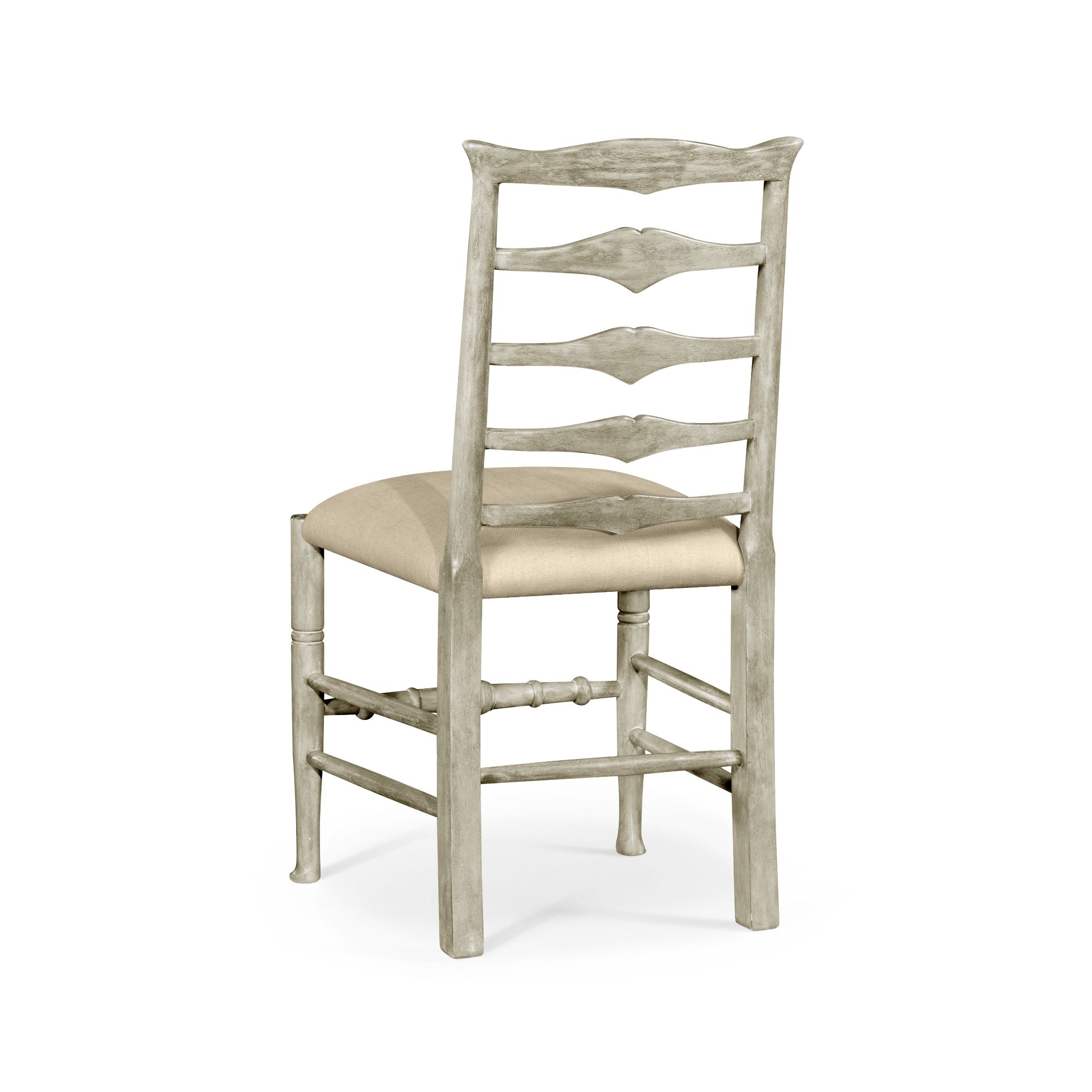 Jonathan Charles Casual Ladder Back Side Chair in Mazo - Rustic Grey
