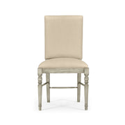 Jonathan Charles Casual Upholstered Dining Side Chair in Mazo - Rustic Grey