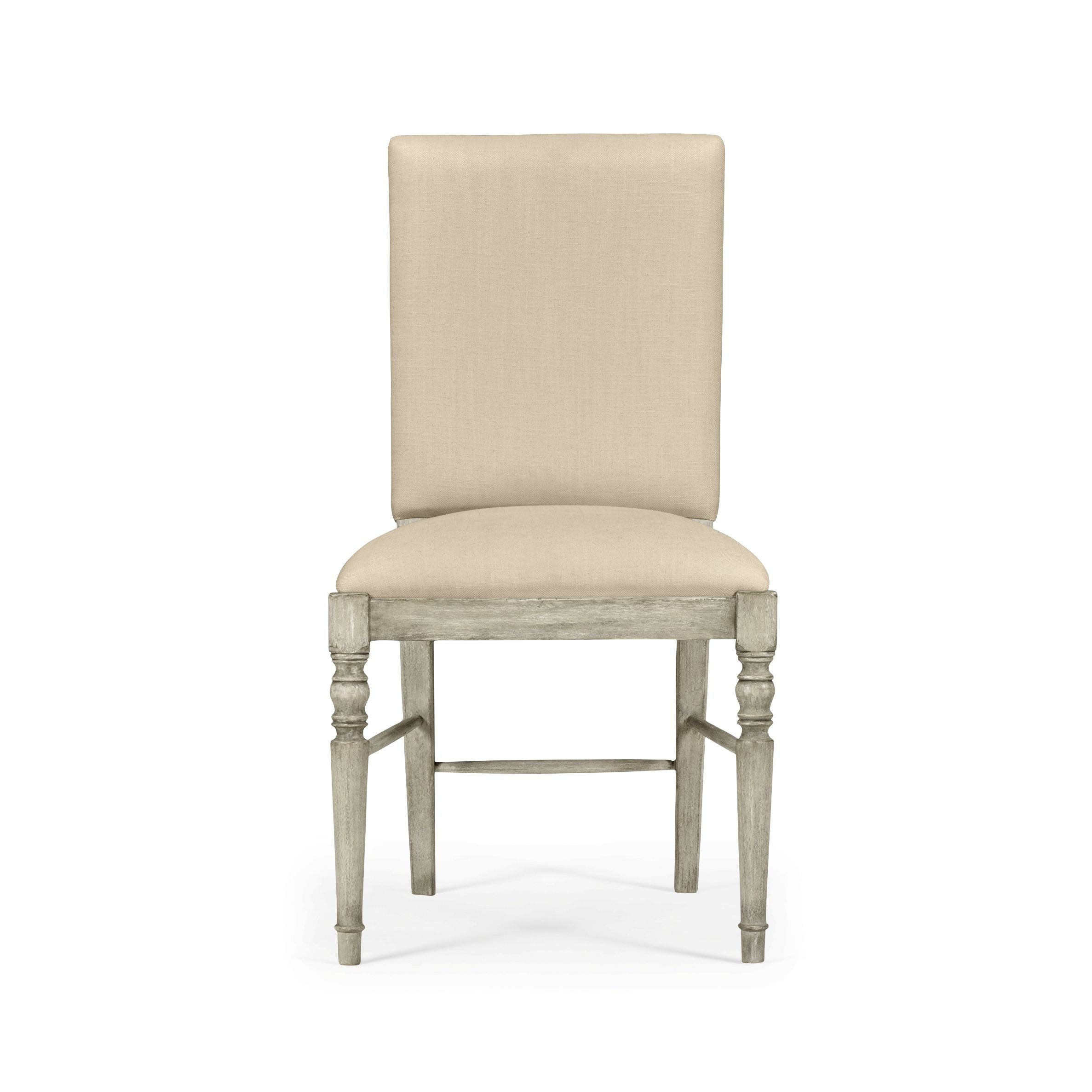Jonathan Charles Casual Upholstered Dining Side Chair in Mazo - Rustic Grey