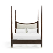 Jonathan Charles Black Eucalyptus UK Super King Bed, Upholstered in F400