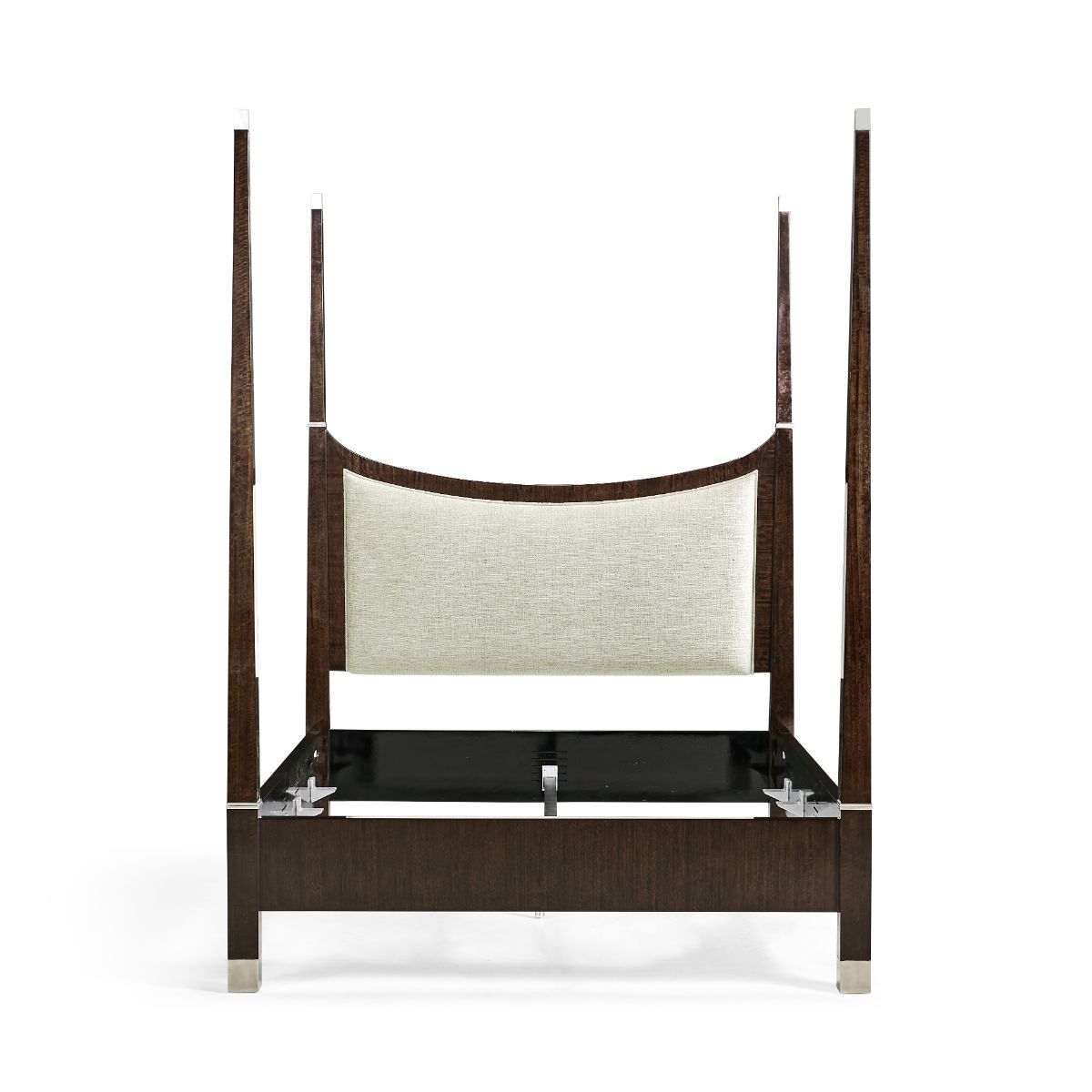 Jonathan Charles Black Eucalyptus UK Super King Bed, Upholstered in F400