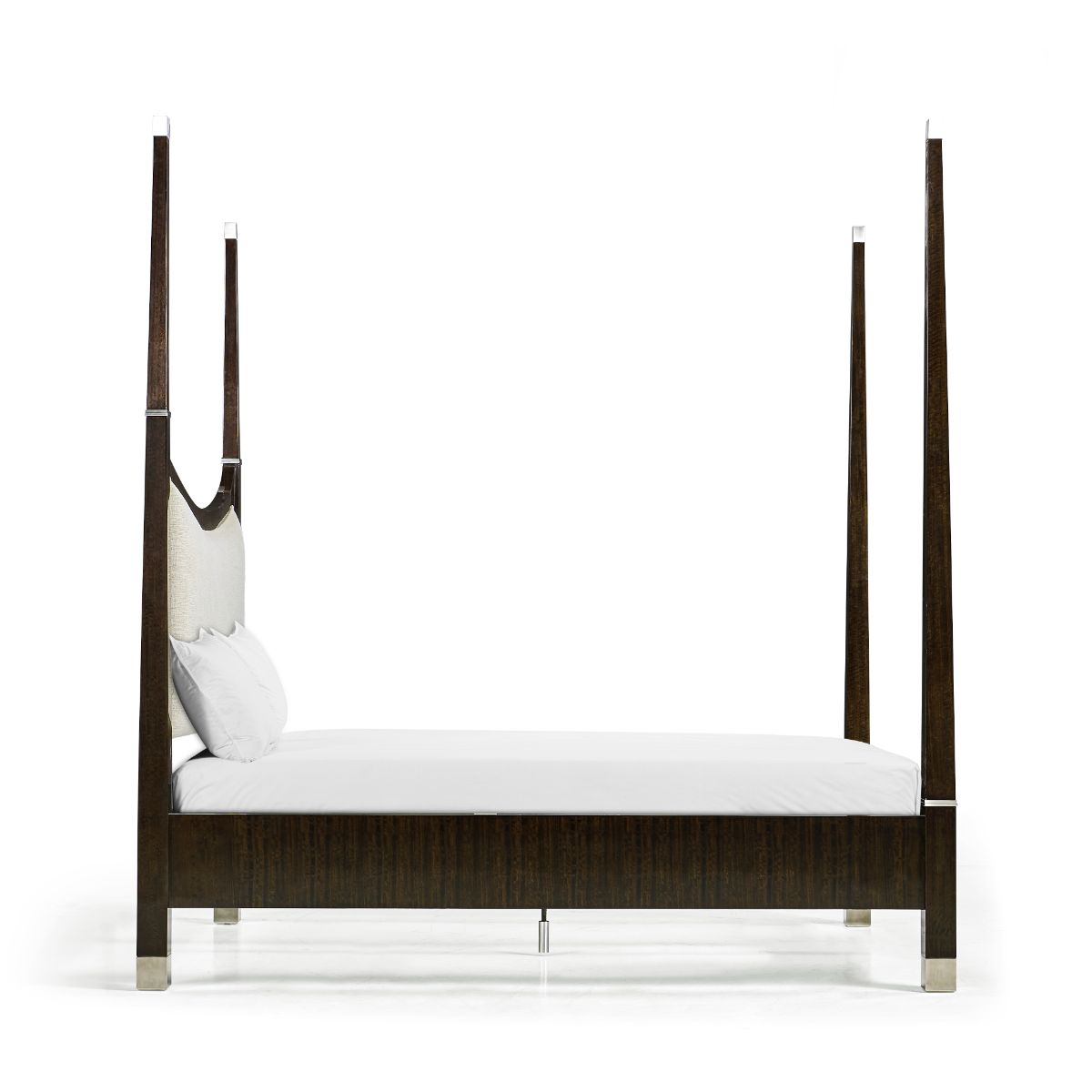 Jonathan Charles Black Eucalyptus UK Super King Bed, Upholstered in F400
