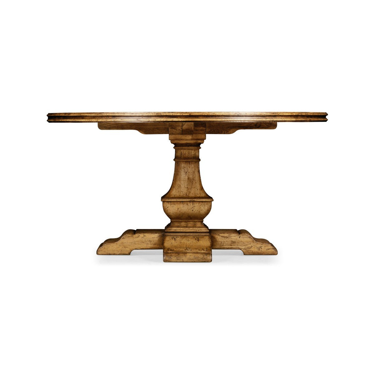 Jonathan Charles 60" Round Light Brown Chestnut Dining Table
