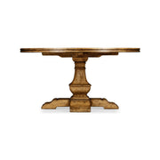 Jonathan Charles 60" Round Light Brown Chestnut Dining Table