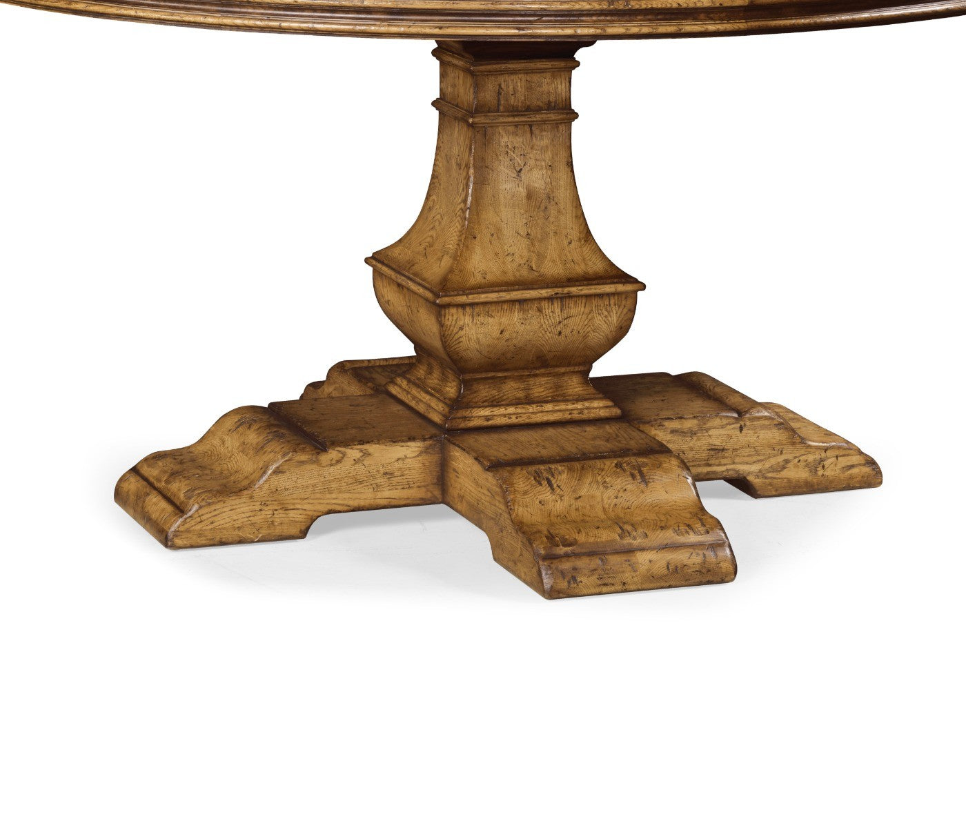 Jonathan Charles 60" Round Light Brown Chestnut Dining Table